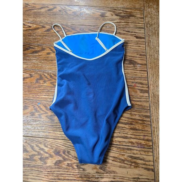 DAZE DAYZ: Cobalt Tube One-Piece Swimsuit sz Medium - Picture 3 of 5